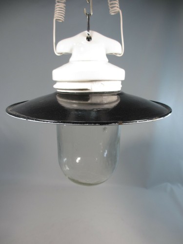 Art deco lampe emailleschirm - deco,