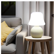 Pilz Tischlampe Glas
