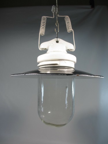 Art deco lampe emailleschirm - deco,