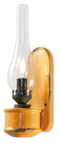 Wandlampe keramik glas - glas, h: