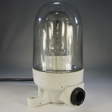 Antik Glaskolbenlampe Keramik