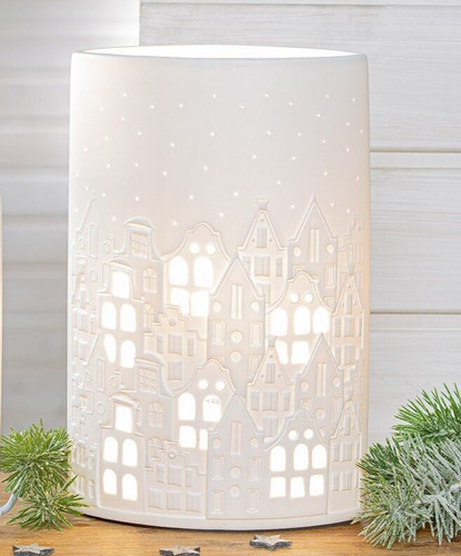 Gilde porzellan lampe - porzellan,